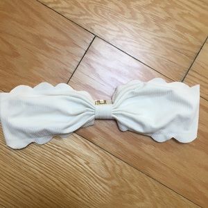 Marysia White Antibes Scalloped Top